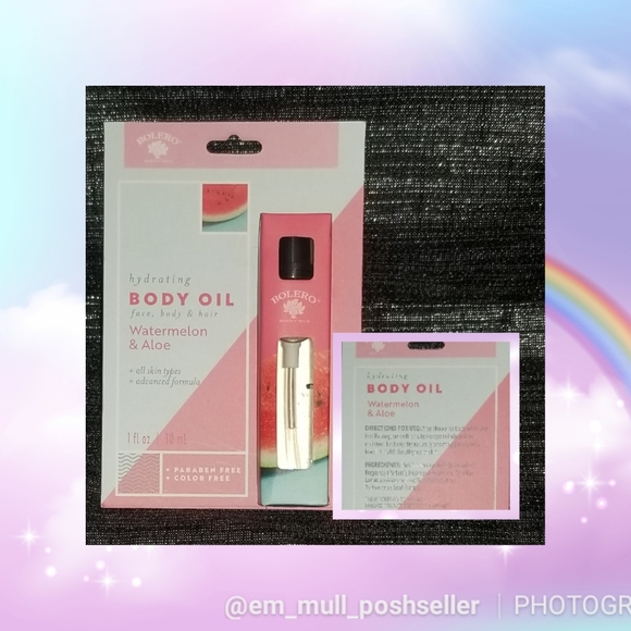 Bolero Hydrating Watermelon and Aloe Body Oil - Picture 1 of 5